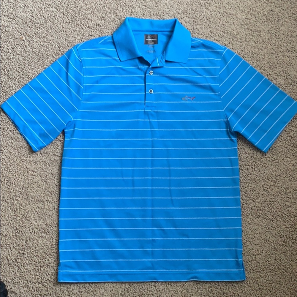 Greg Norman Golf Polo - Blue in Size Small